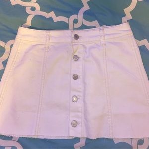 White jean skirt